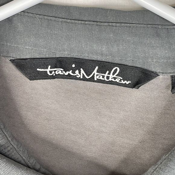 Travis‎ Mathew Mens Sz XL Golf Polo Shirt Gray Faux Pockets Short Sleeve Matthew - Picture 5 of 13